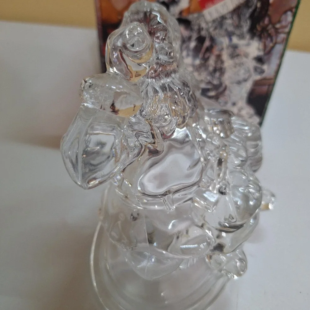 1999 Coca Cola Santa‎ Glass Figurine Paperweight Arc France Holiday Decor